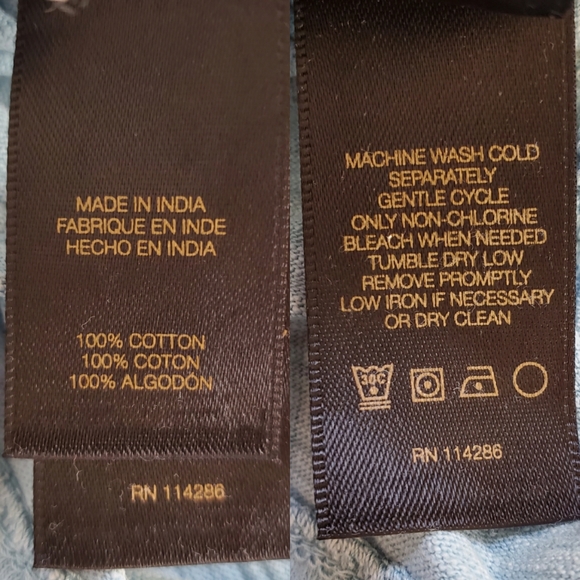 NWT Frye Boho Smocked Knit Peasant Blue Top L - Picture 10 of 11